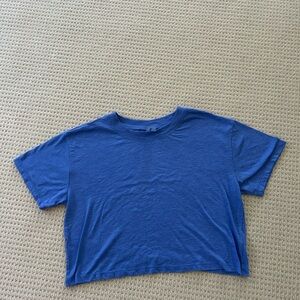 Blue Boxy Criss Cross Top